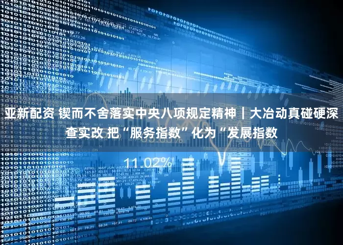 亚新配资 锲而不舍落实中央八项规定精神｜大冶动真碰硬深查实改 把“服务指数”化为“发展指数